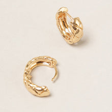 14K Gold Dipped C-Shaped Hoop Earrings
