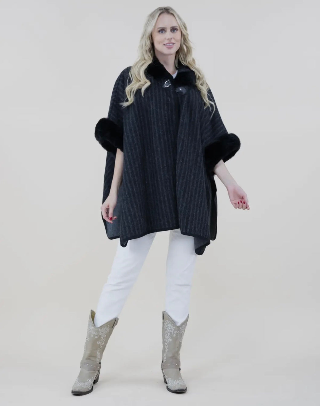 Faux Fur Cape