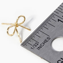 Gold Dipped Bow Knob Stud Post Earrings