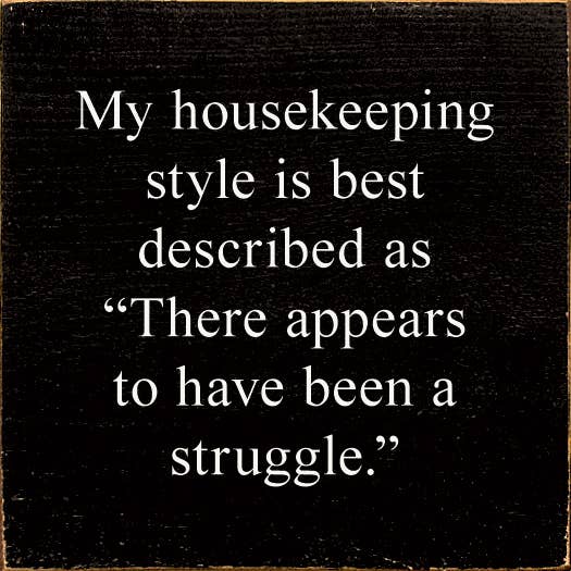 My Housekeeping Style Is Best Described As...