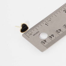 Heart Gold Dipped Post Earrings