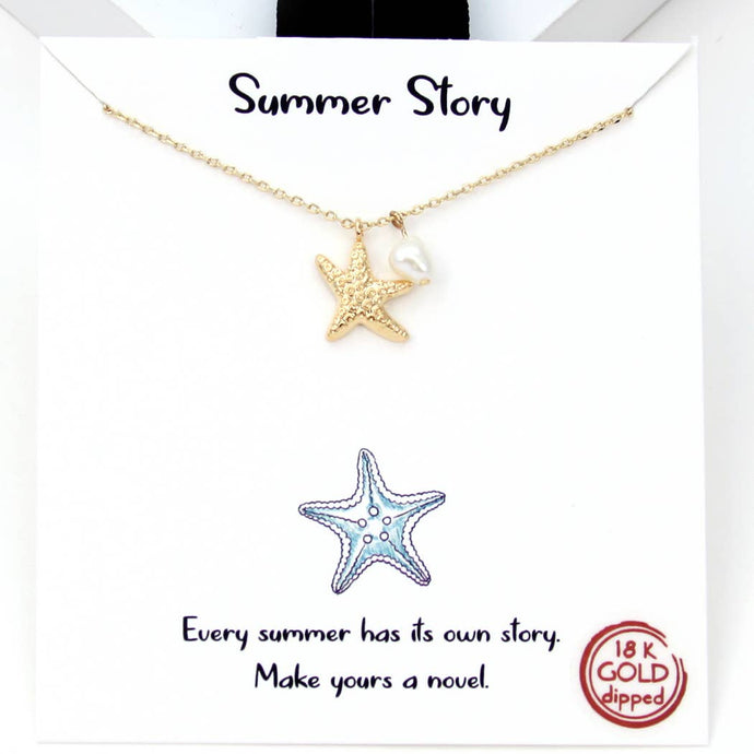 Gold Dipped Starfish Necklaces
